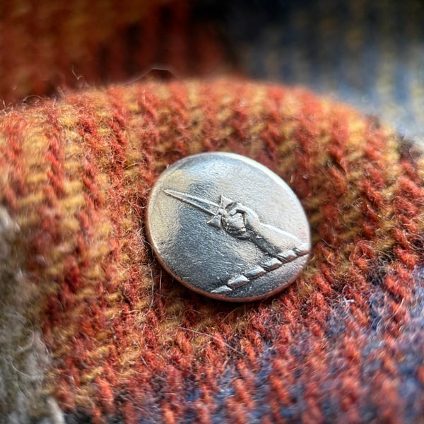Sterling Silver Wax Seal Pin Badge