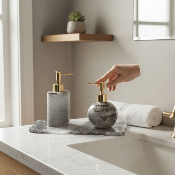 Handcrafted soap dispenser