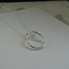 Ring holder pendant - ring keeper - recycled silver 