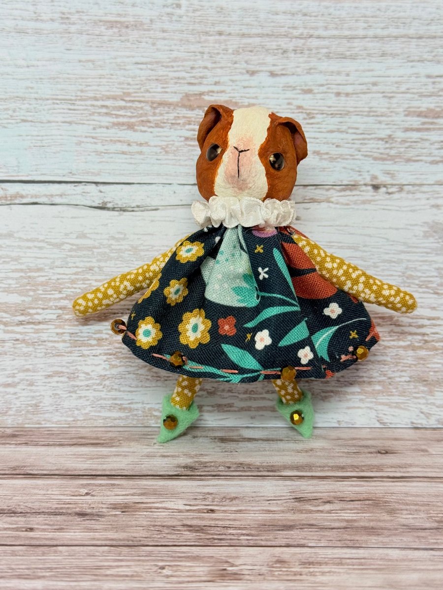 Guinea Pig Miniature Art Doll Gwendolyn