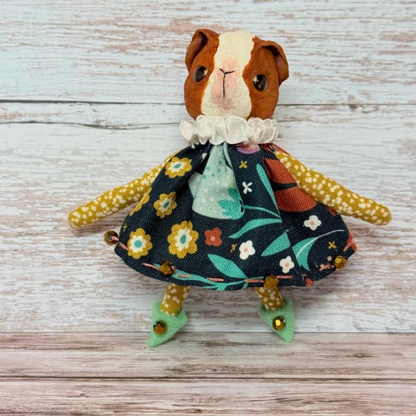 Guinea Pig Miniature Art Doll Gwendolyn