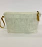 Cream Butterflies and Dragonflies linen makeup bag  - Image 4