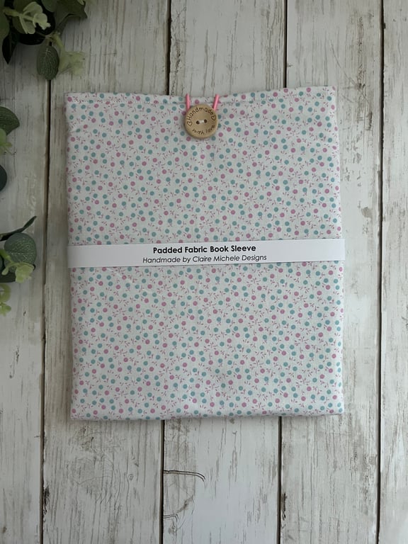 Padded Book Sleeve: Book Cover, Book Protector, Book Pouch, Book Bag, Book Lover