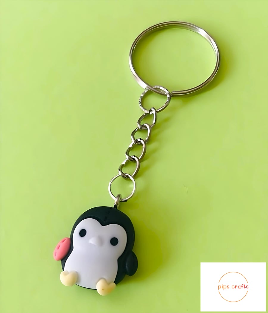 Cute Penguin Keyring - Keychain, Gift, Secret Santa