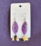 Fish shaped recycled tin earrings 