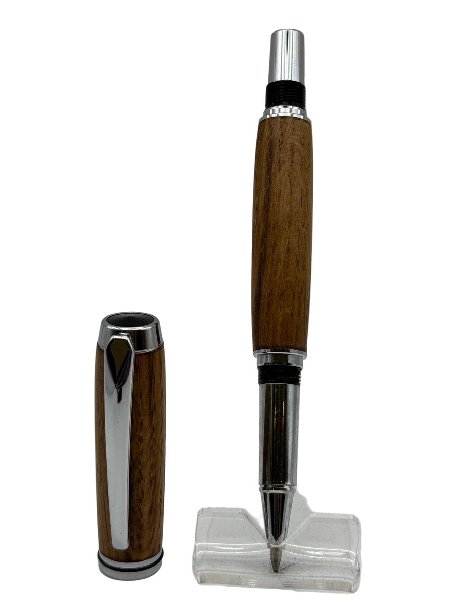 Viscount Rollerball Pen - Brown Oak