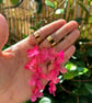 Real Pink Hydrangea Cascade Earrings – Pressed Flower Botanical Jewellery - Image 5