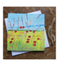 Poppy Flower Summer Fields Greeting Card from Original Watercolour Painting - Image 3