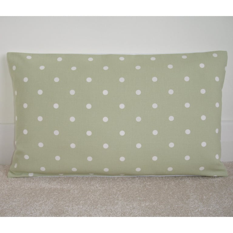 Tempur Travel Pillow Cover SMALL Polka Dots Green Spots 16x10 