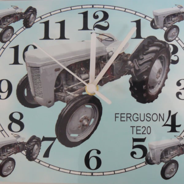 tractor TE20 clock grey fergi wall clock grey tractor fergi 