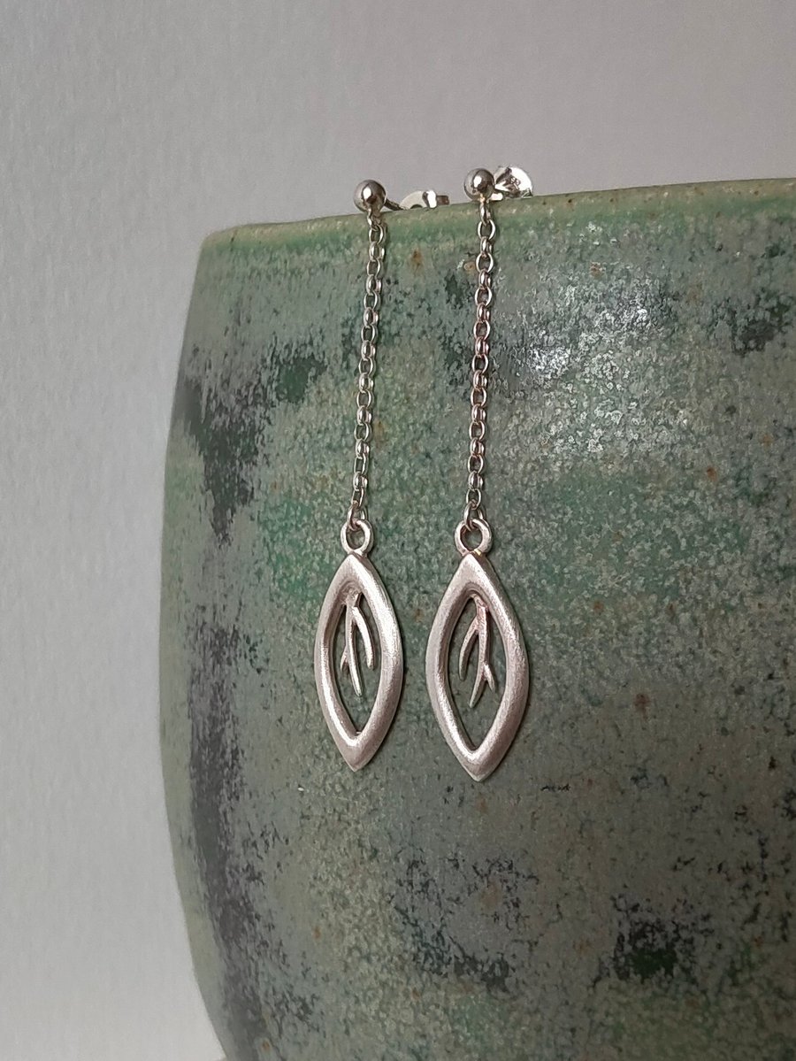 Sterling Silver Single ‘Falling Leaves’ Collection Earrings