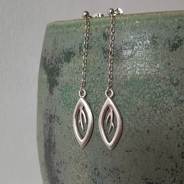 Sterling Silver Single ‘Falling Leaves’ Collection Earrings