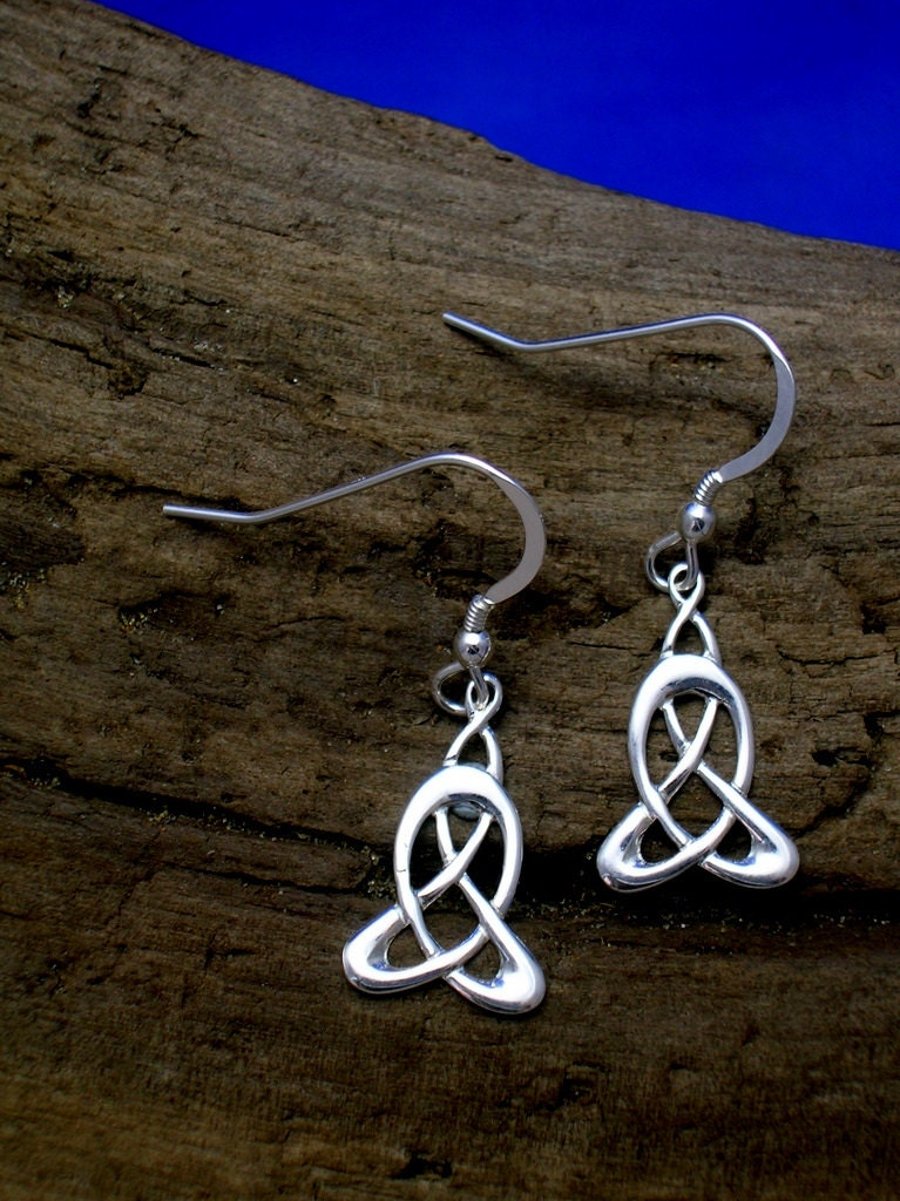 Celtic silver earrings, Art Nouveau earrings, Celtic Jewellery, Handmade, Celtic