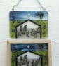 Handmade Fused Glass Nativity Scene Picture or Free Standing Wooden Frame - Image 3