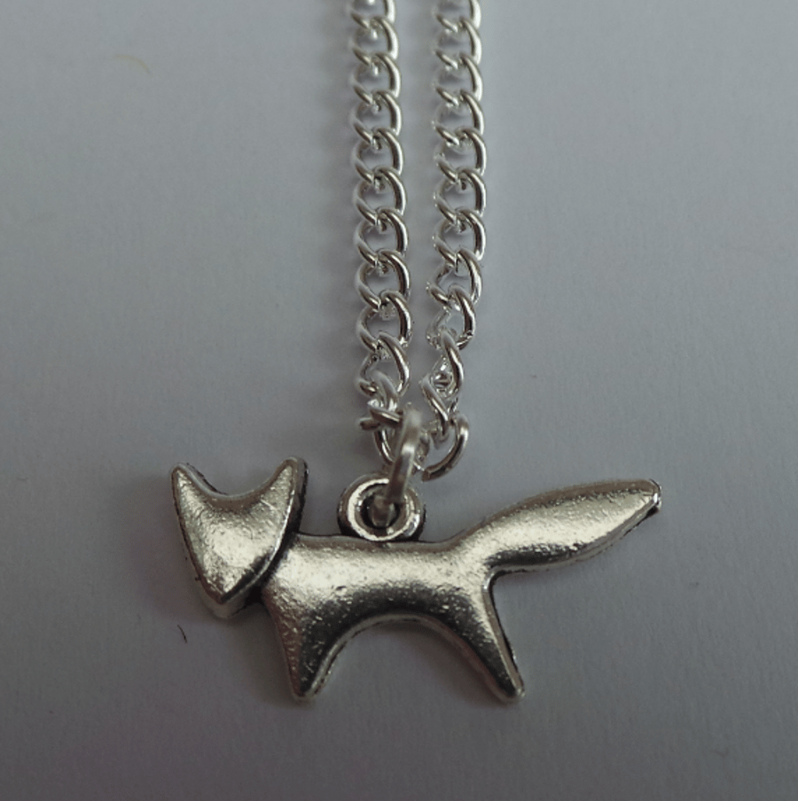 Fox Silver Plated Charm Necklace chain - gift carded