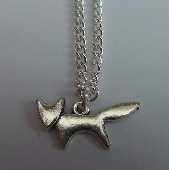 Fox Silver Plated Charm Necklace chain - gift carded