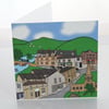 Bakewell cyclist greeting card