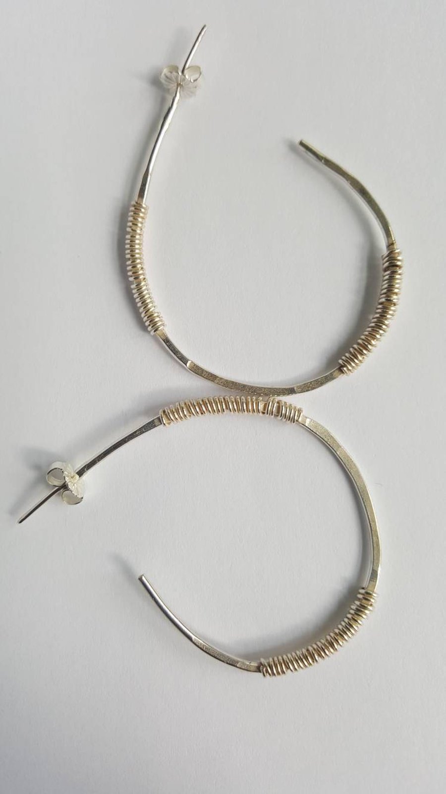 Everyday Handmade Sterling Silver Hoops