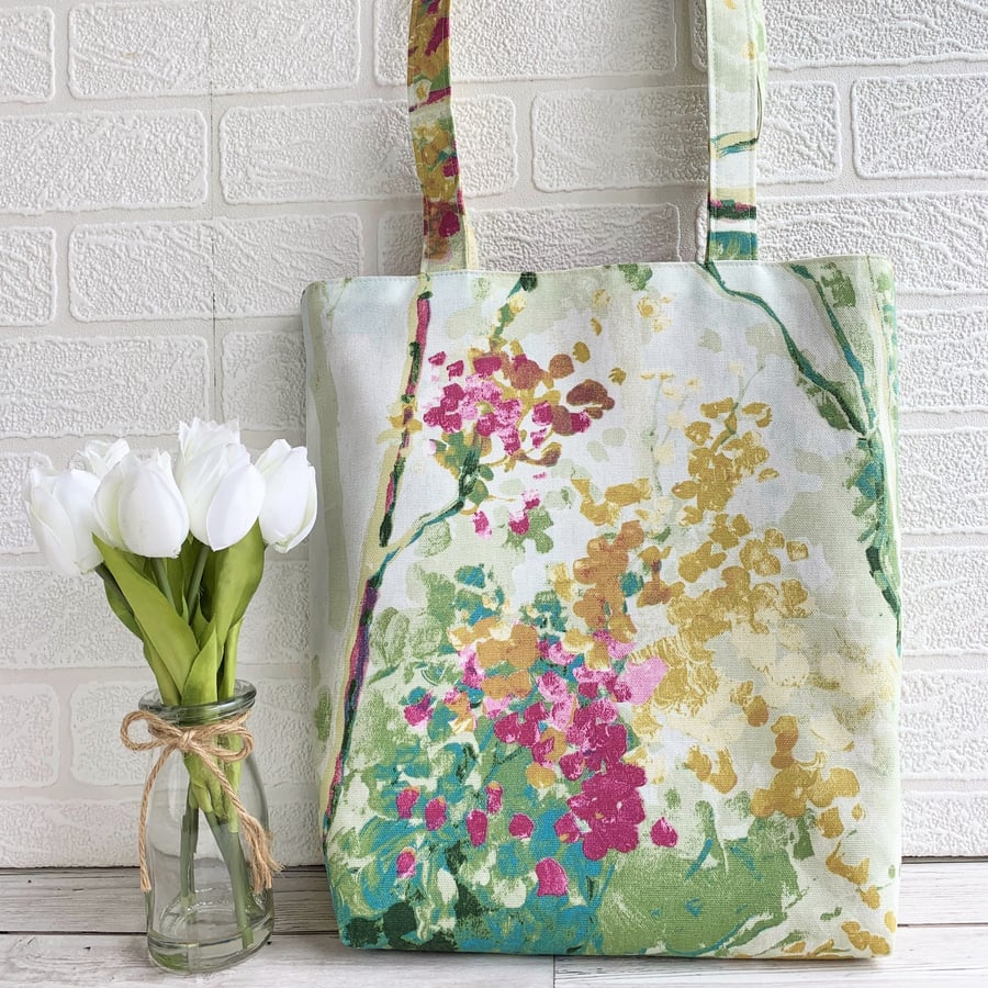 Abstract blossom tree tote bag