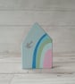 Wooden House, Rainbow House, House Ornament