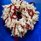 The Shabbiest of Chic Mixed Cotton and red velvet Heart