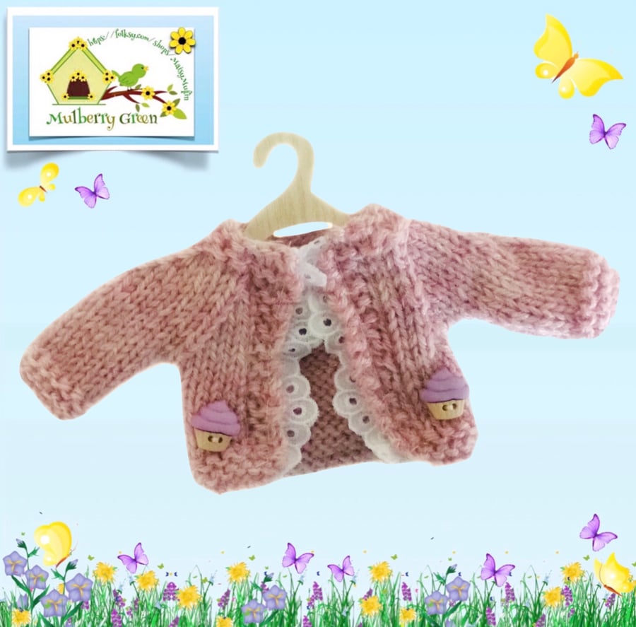 Reserved for Maddie - Broderie Anglais trimmed Cupcake Cardigan