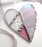 Stained Glass Heart - Iridised Pink