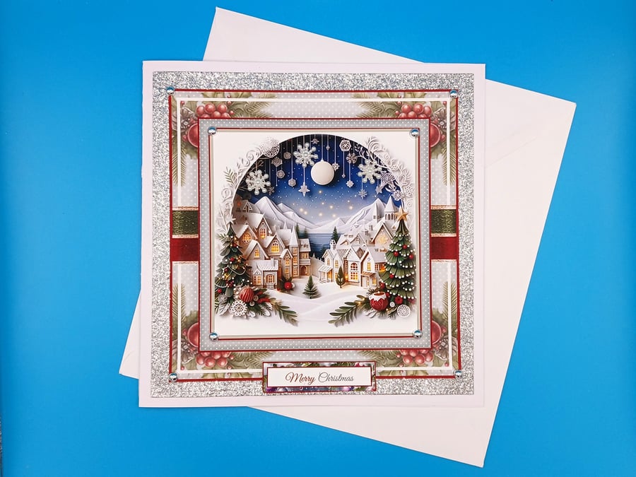 Christmas Card, Large, 3d, Handmade, Wife, Husband, Parents