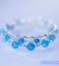 Bracelet sterling silver beaded handmade stretchy stacking dainty - Image 6