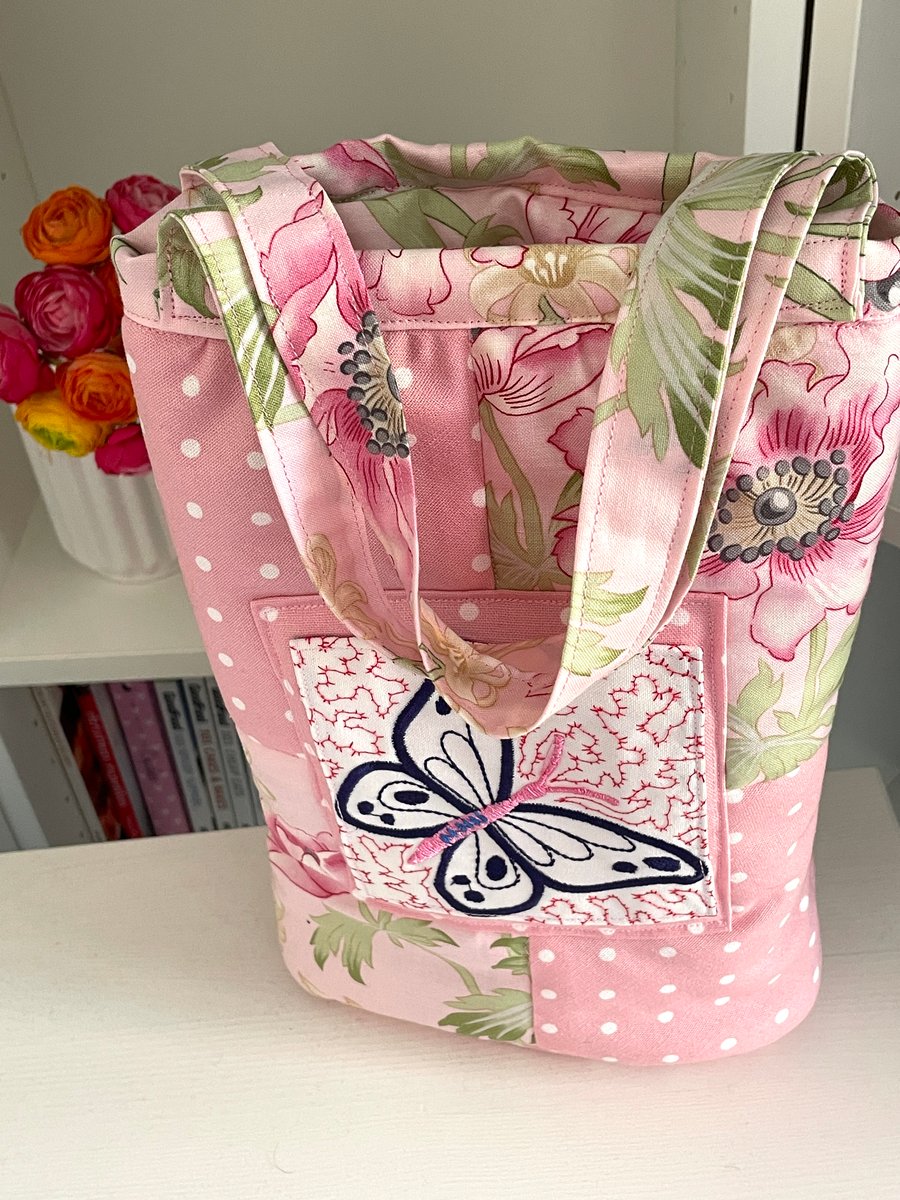 Handmade Quilted Bucket Bag