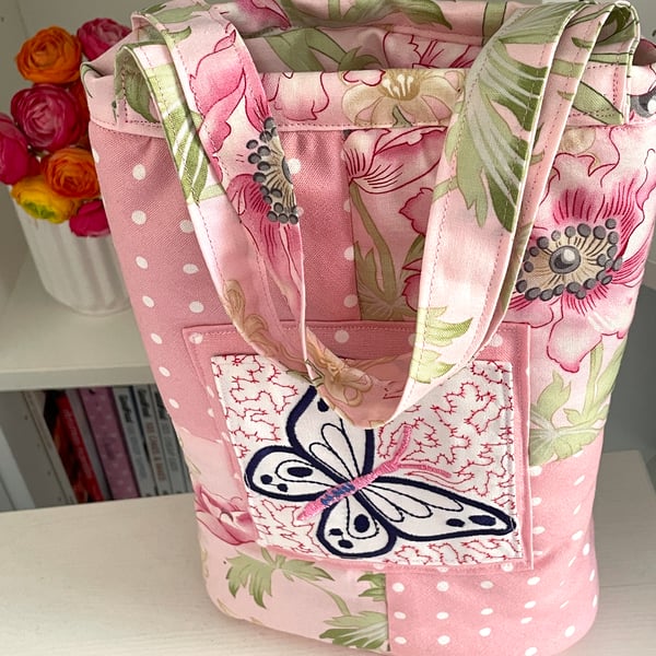 Handmade Quilted Bucket Bag