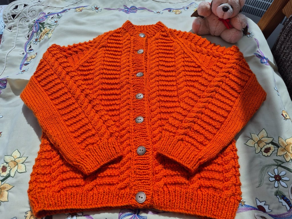 Childs Hand Knitted Cardigan 26 inch 66cm