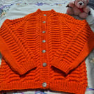 Childs Hand Knitted Cardigan 26 inch 66cm