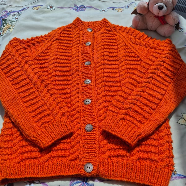 Childs Hand Knitted Cardigan 26 inch 66cm
