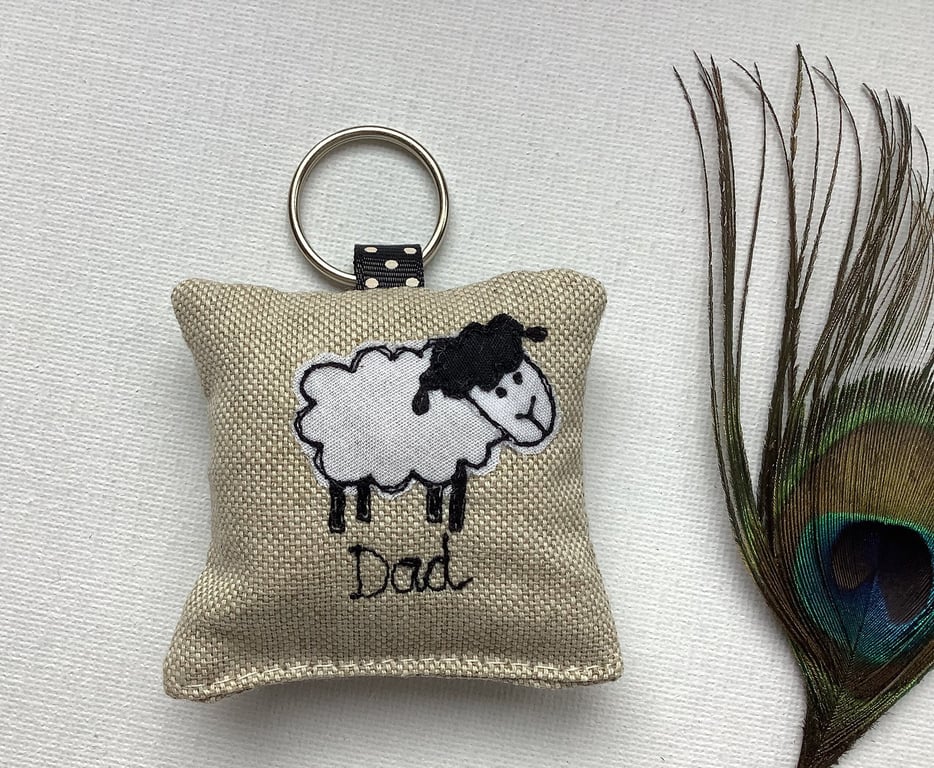 Sheep Personalised Keyring - Optional Lavender Scent - Choice of Personalisation
