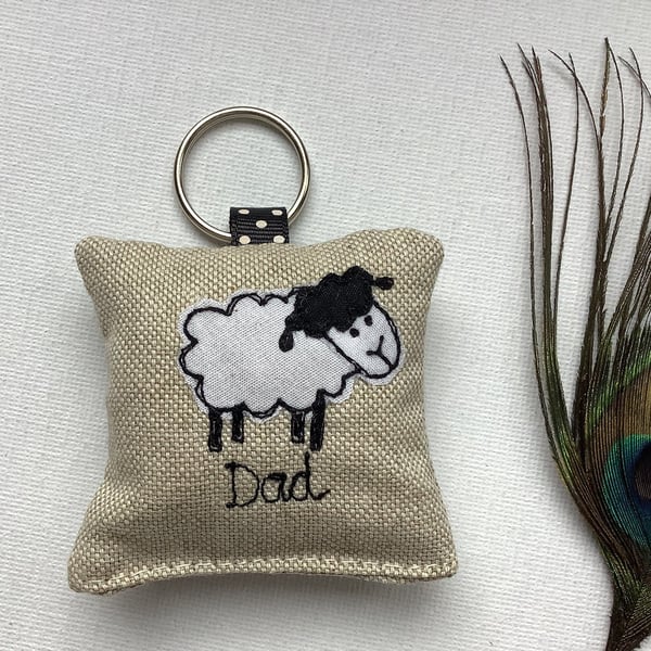 Sheep Personalised Keyring - Optional Lavender Scent - Choice of Personalisation