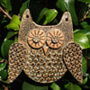 Pottery Owl hanging decoration Ceramic Owl