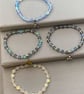 Mermaid Iridescent Stretch Bracelet with Stainless Steel Mermaid Tail Charm - Image 8