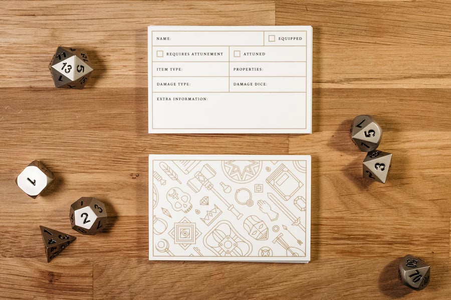Item Cards - accessories for D&D players