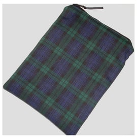 Black Watch Tartan iPad Mini Tablet Case Sleeve Cover Black Green Blackwatch