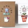 'Thank you Flowerpot' - A Box of Six Cards with Envelopes