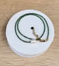 Forest Pearl Grace Necklace – Czech Seed Beads & Freshwater Pearl - Image 7