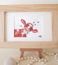 Cute Cow miniature painting. Original painting ACEO - Image 2