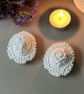 White Vintage Style Cameo Fridge Magnet - Natural Diffuser - Baroque Inspired