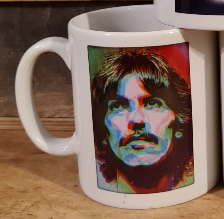 George Harrison psychedelic Beatles era mug