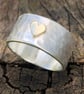 Chunky Gold Heart Ring, chunk Ace of Hearts Ring, gold heart ring, heart ring,  - Image 7