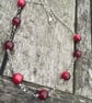 Cherry red bead necklace - Image 1