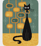 022 - Atomic Mid-Century styled cat cross stitch pattern (PDF Chart) - Image 3