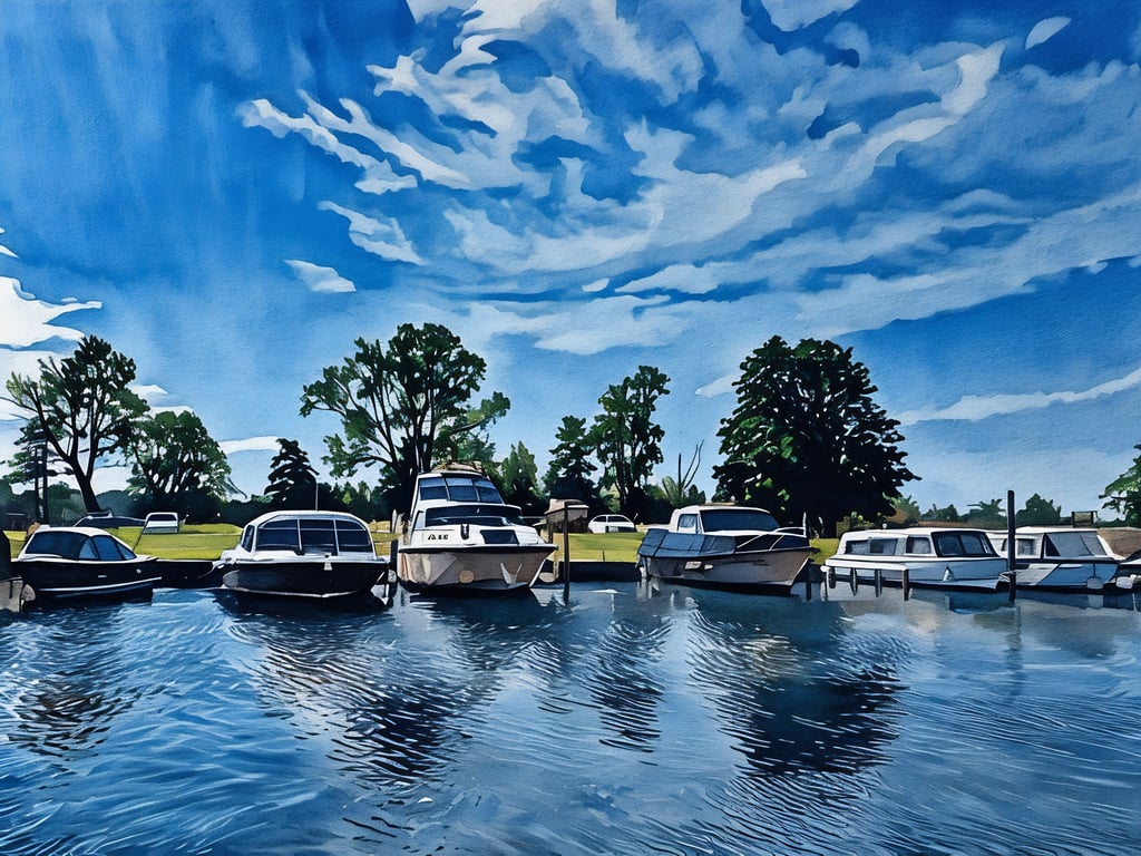 Boats Norfolk Broads Greeting Card A5