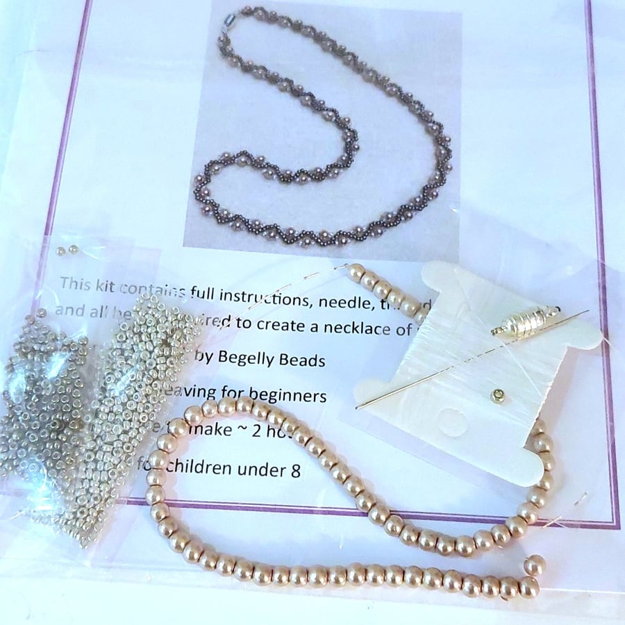 Begelly Beads Pearl Wave Necklace Kit